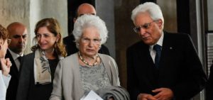 Foto  LaPresse/ Claudio Furlan 21 Maggio 2019, Milano Visita del presidente della Repubblica Sergio Mattarella al Memoriale della Shoah Nella foto: Sergio Mattarella Liliana Segre